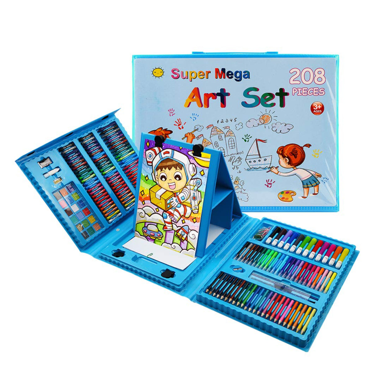 Set de Arte Colorear con Maleta 208 Piezas