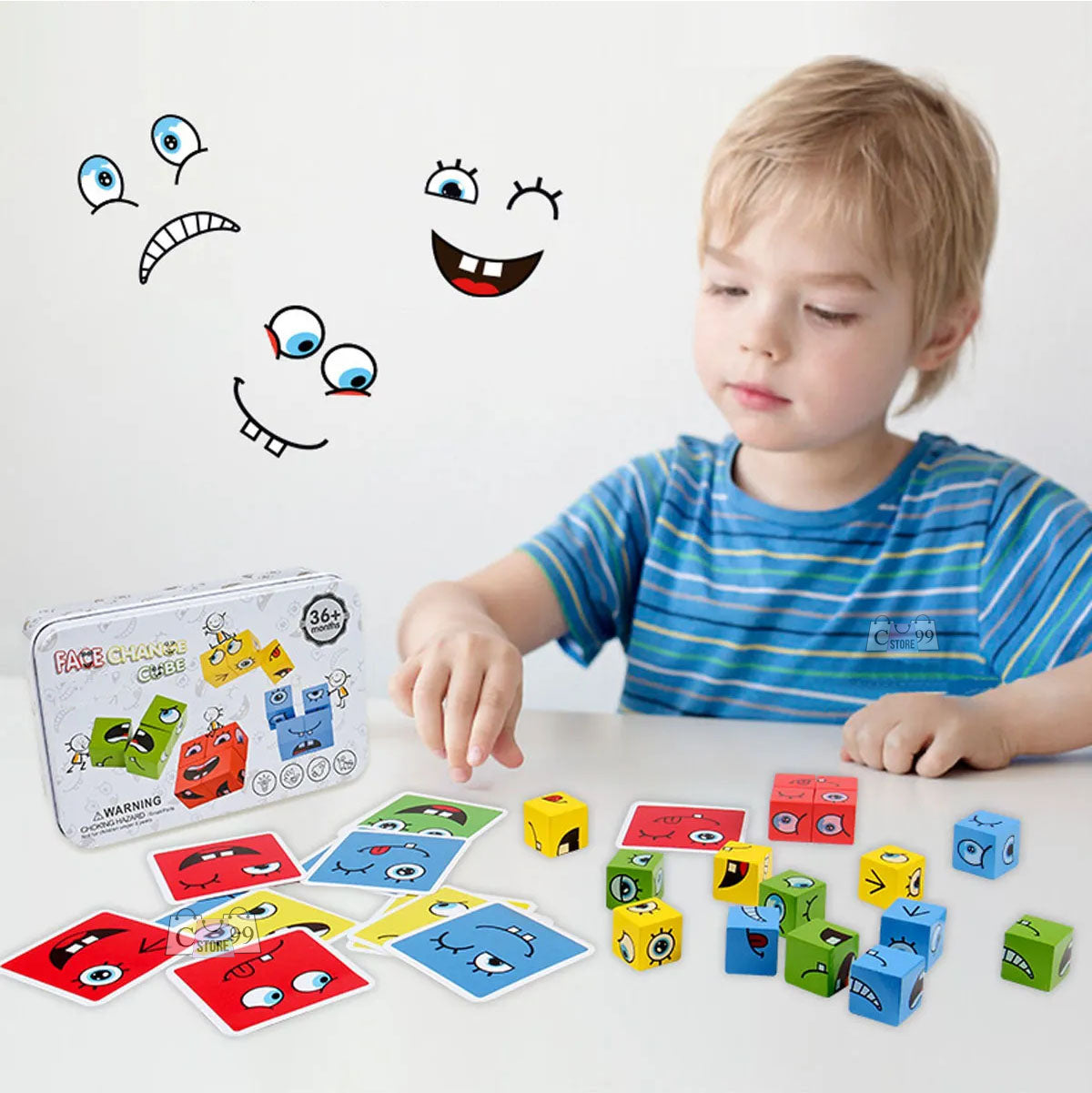 Juego De Emociones Rompecabezas Bloques
