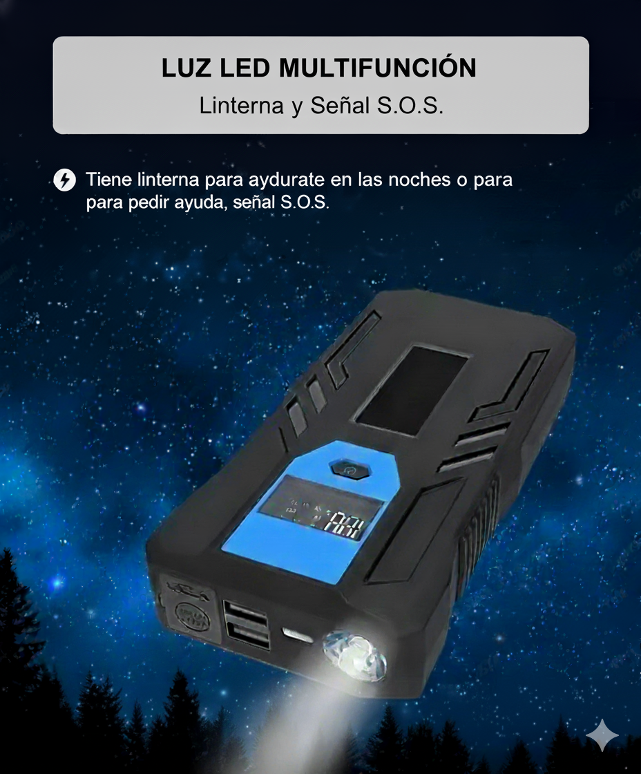 KIT INICIADOR PARA BATERIA DE CARRO PORTATIL