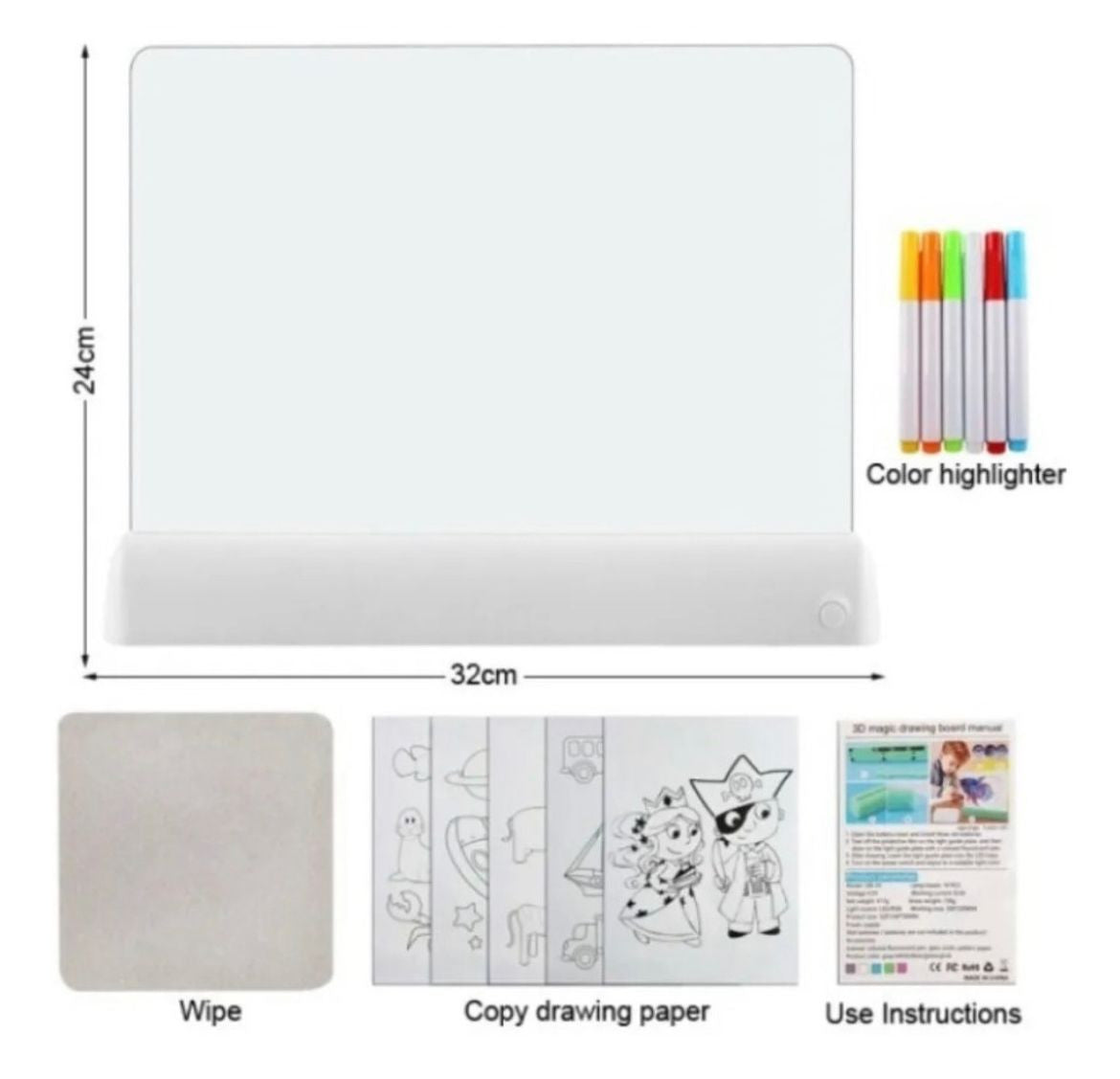 NOVEDOSO Tablero Magico Dibujo Led 3D Magic